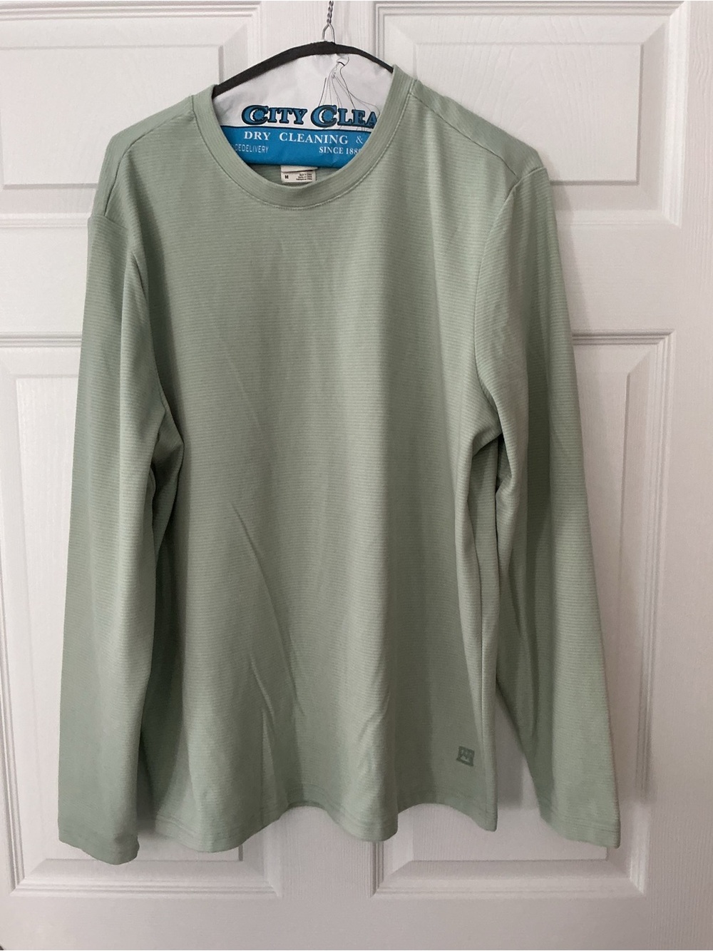 Long-Sleeve Crew Neck Shirt - Sage Green